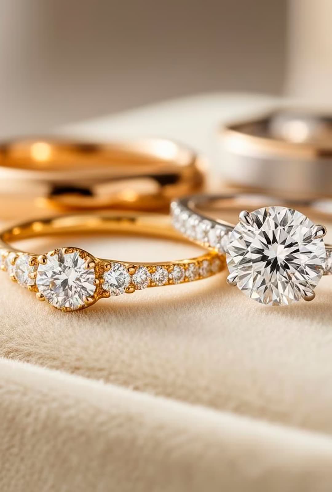 Anéis exclusivos em ouro e diamantes