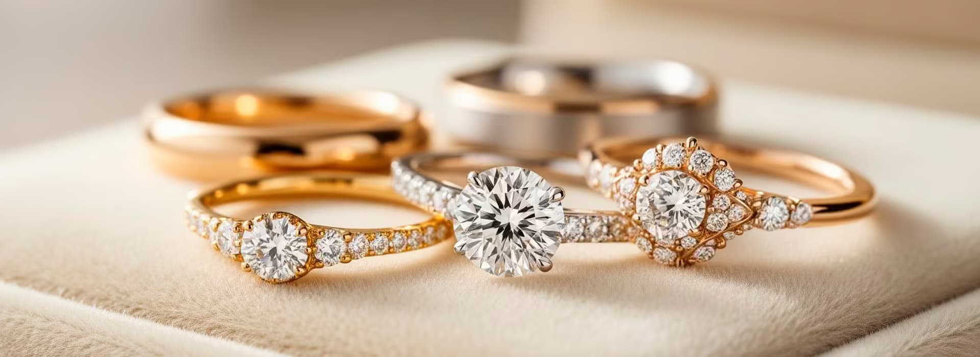 Anéis exclusivos em ouro e diamantes