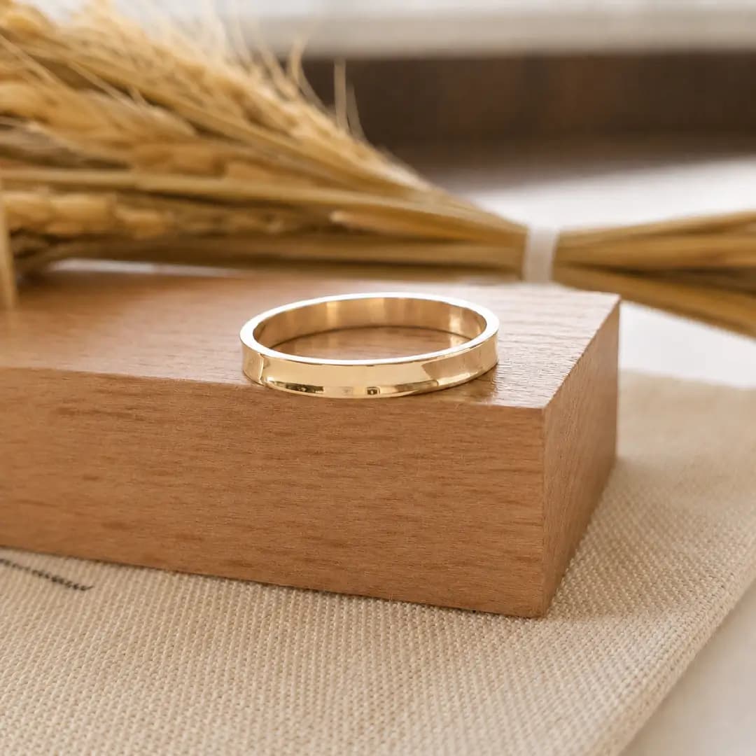 Aliança 2,5mm em ouro maciço