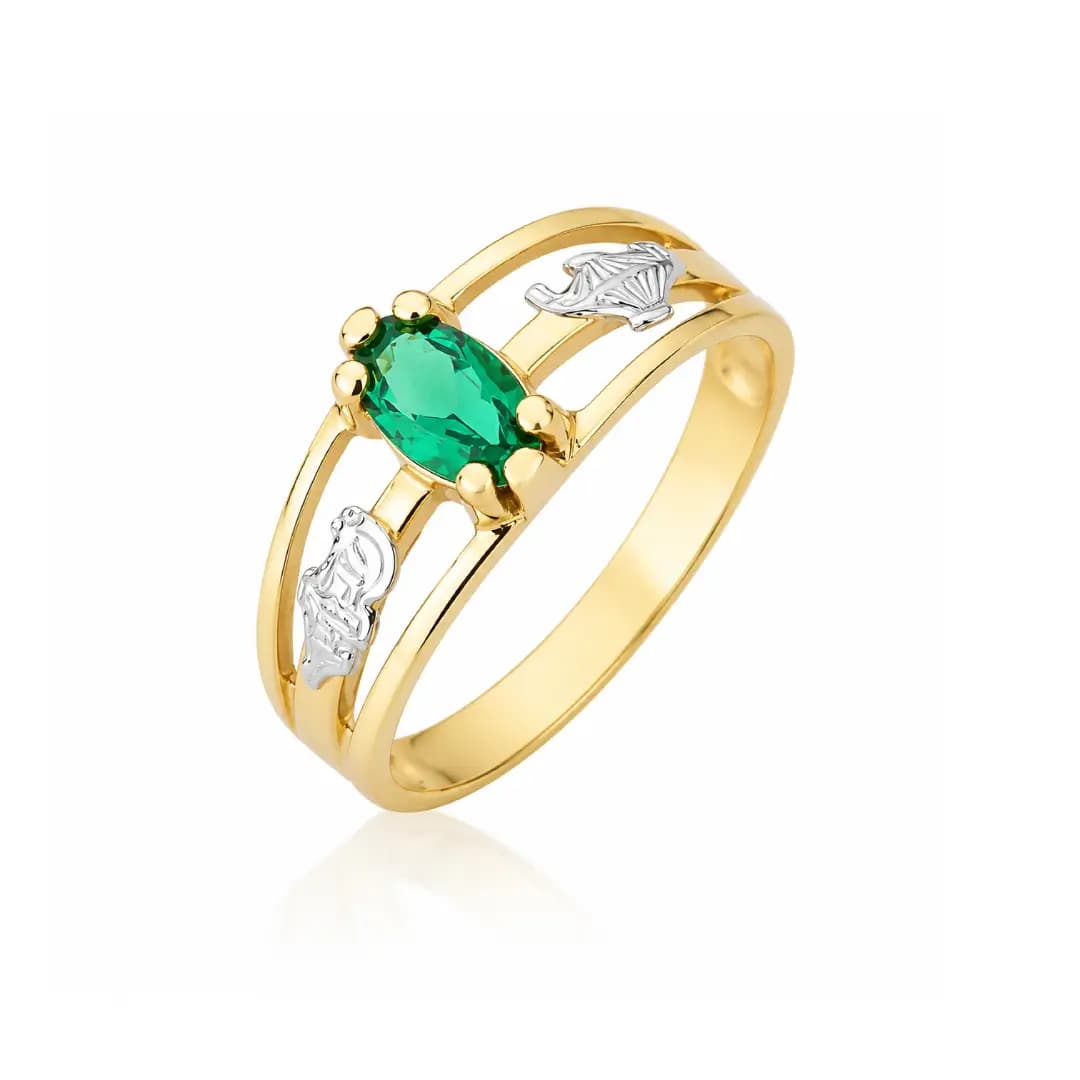 Anel de Formatura Enfermagem em Ouro Maciço 10K e 18K – Modelo C167