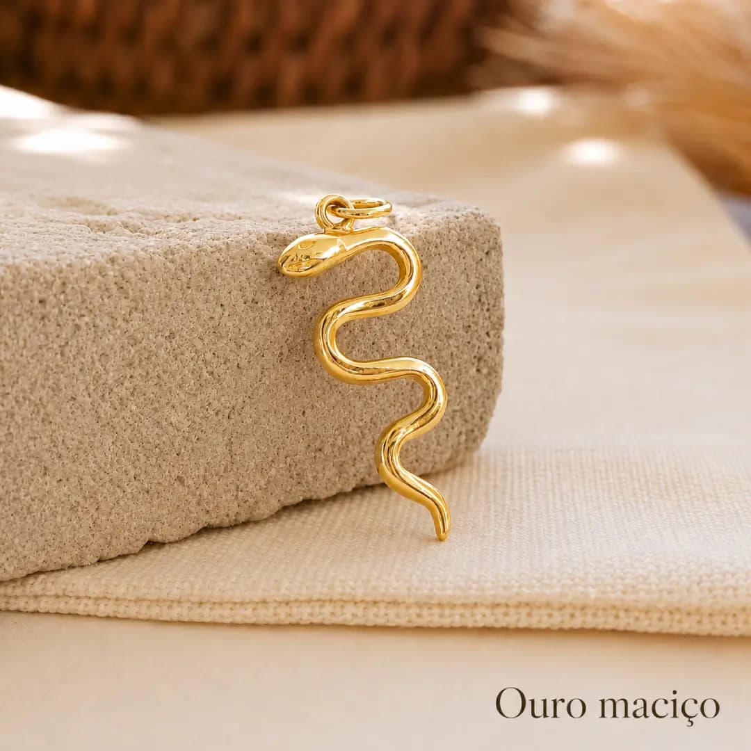 Pingente Medicina Ouro Maciço