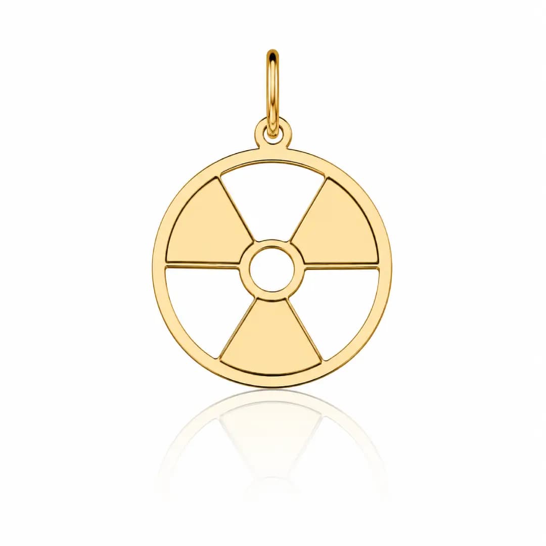 Pingente de Formatura Radiologia em Ouro Maciço 10K e 18K – Modelo PC140