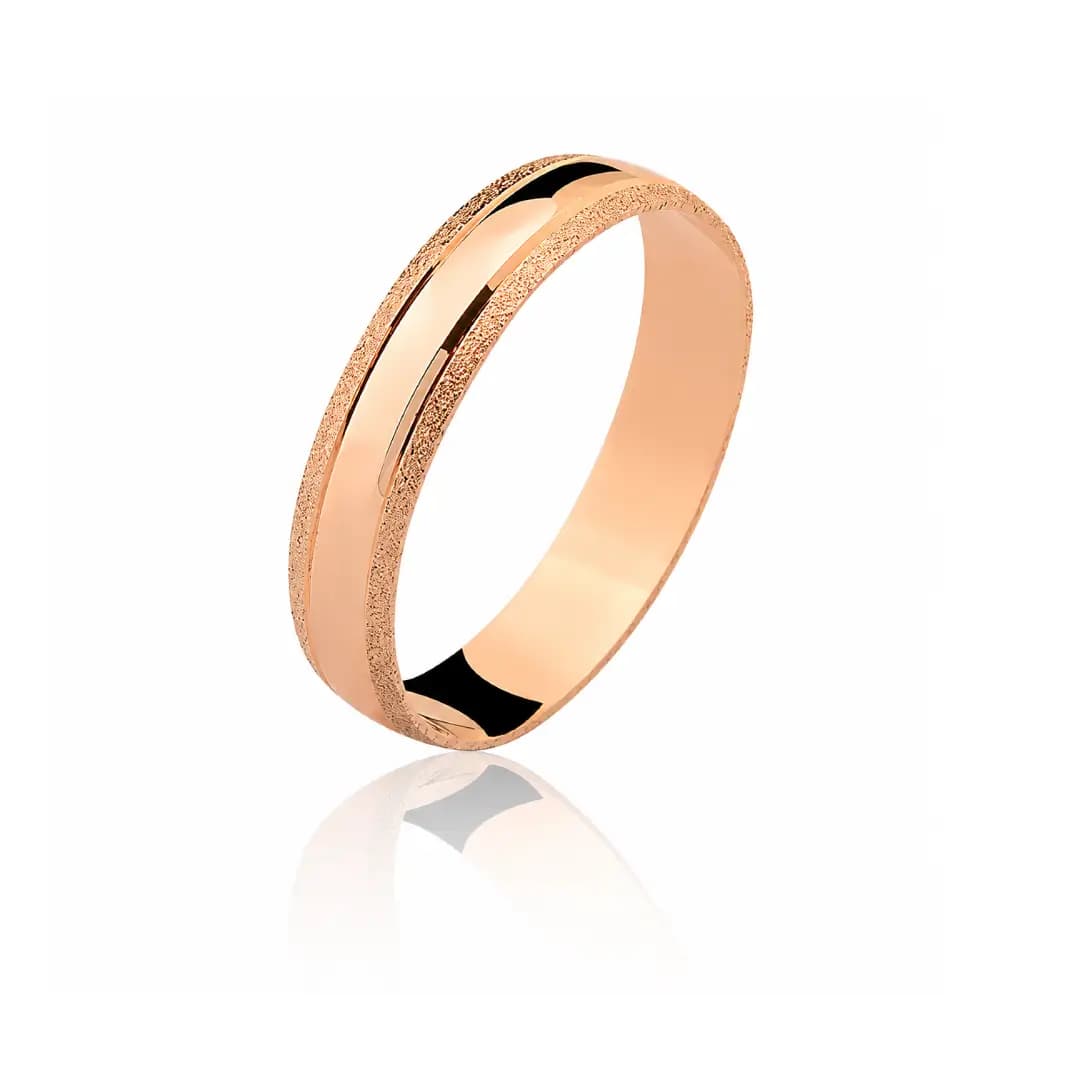 Aliança Ouro maciço 10K Rosé 4mm (unidade)