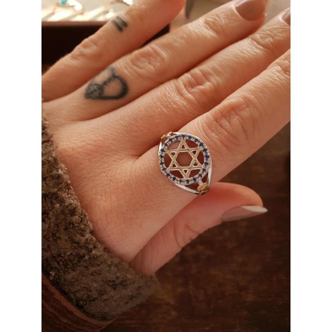 Anel Estrela de Davi em Prata 950 – Modelo AAG14 - imagem 2