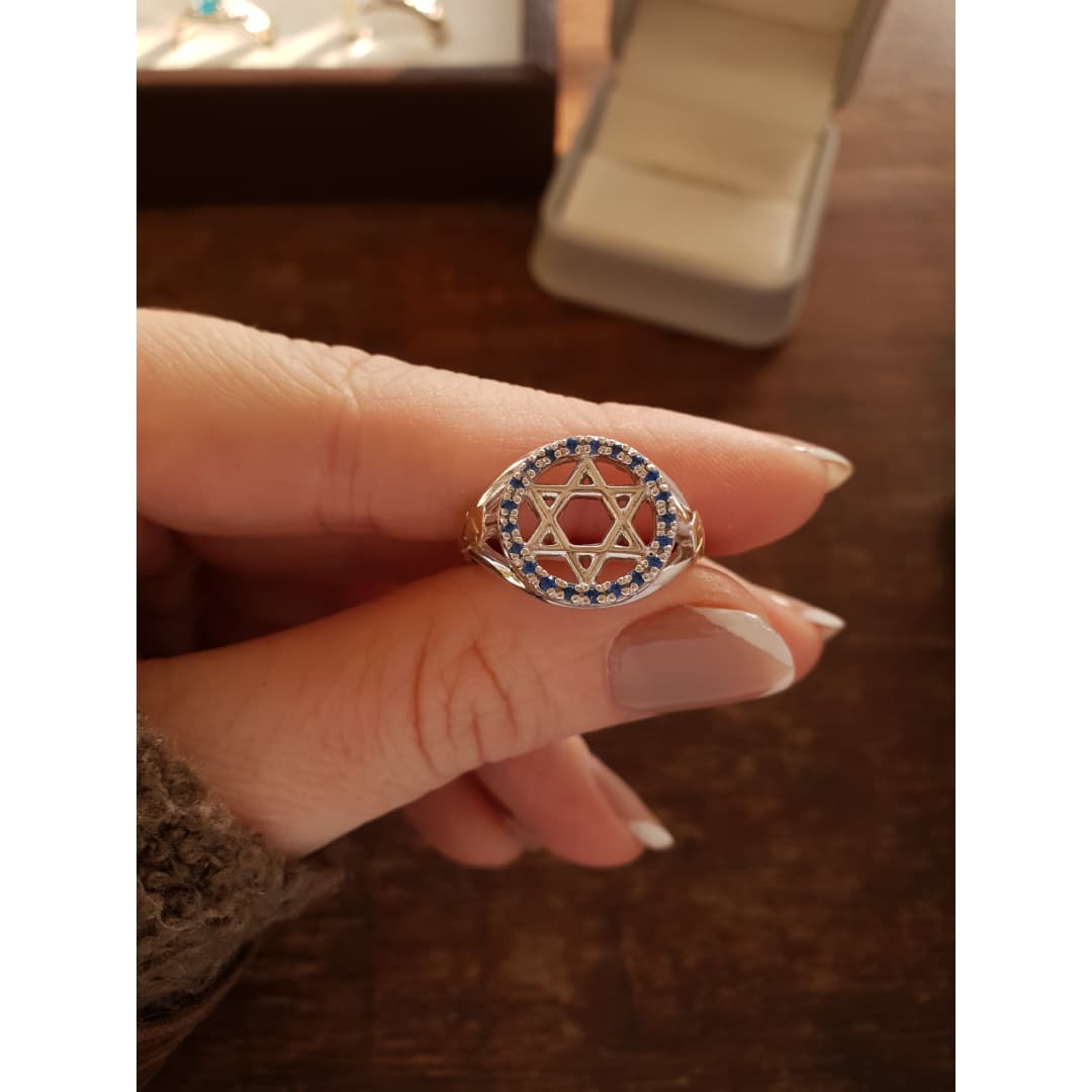 Anel Estrela de Davi em Prata 950 – Modelo AAG14 - imagem 3