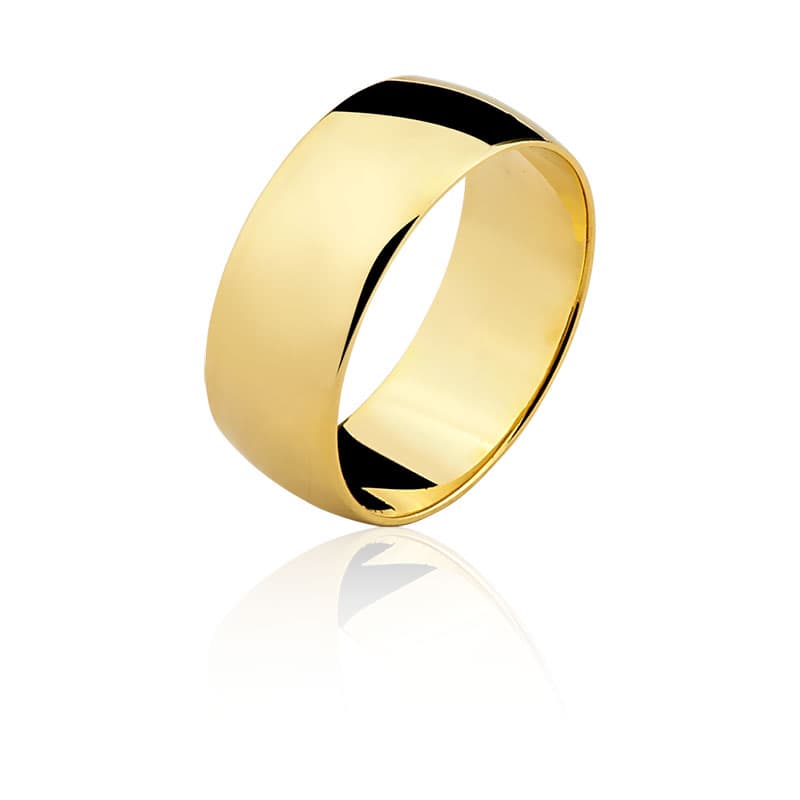 Aliança 7,7mm em Ouro Maciço 10K e 18K – Modelo CN28