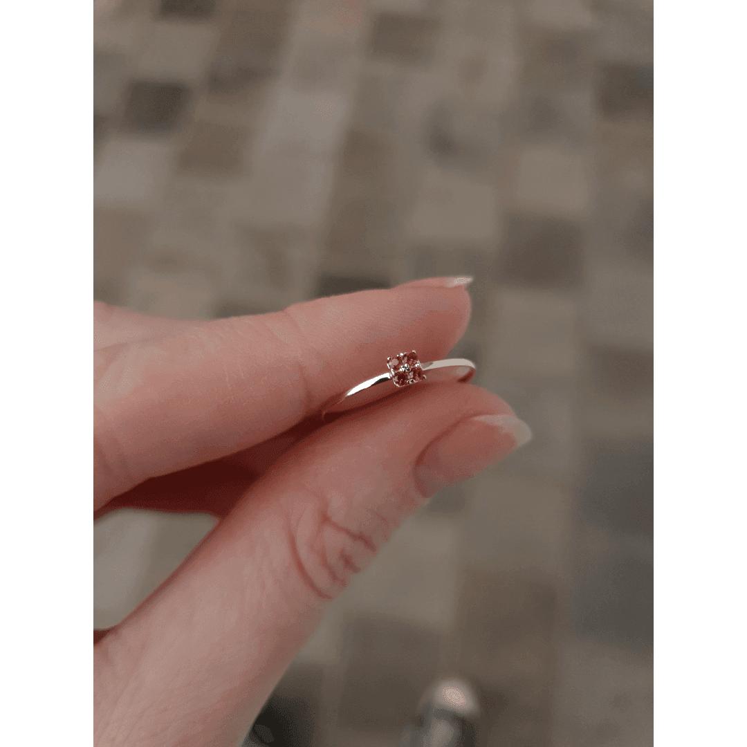Anel Rosa em Ouro Maciço 10K e 18K – Modelo CS503 anel rosa img