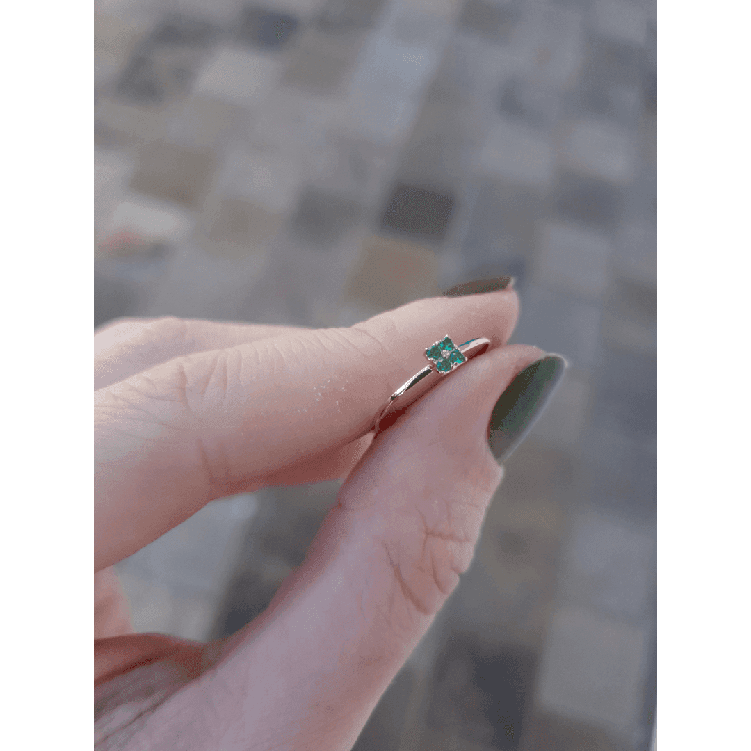 Anel Rosa em Ouro Maciço 10K e 18K – Modelo CS503 anel rosa img