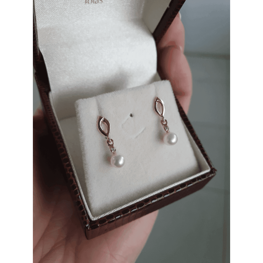 Brinco de Pérola em Ouro Maciço 10K e 18K – Modelo BC02 - imagem 3