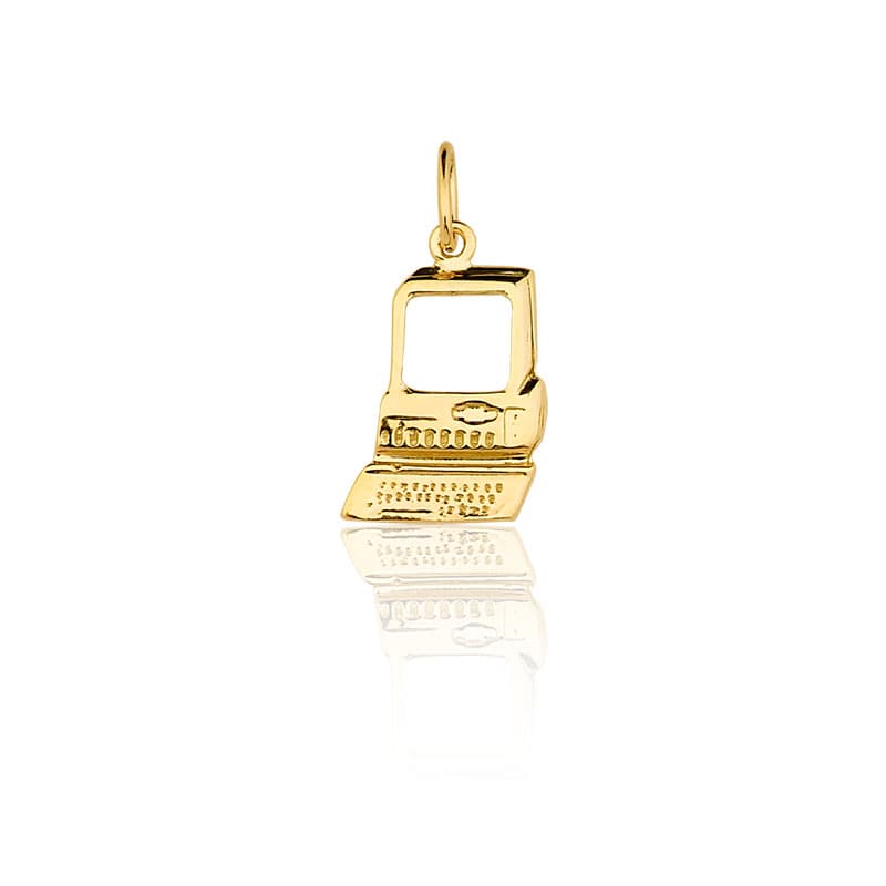 Pingente de Formatura Ciências da Computação em Ouro Maciço 10K e 18K – Modelo CT16