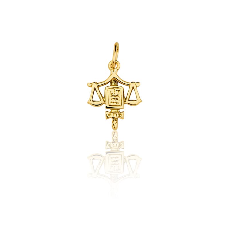 Pingente de Formatura Direito em Ouro Maciço 10K e 18K – Modelo CT20