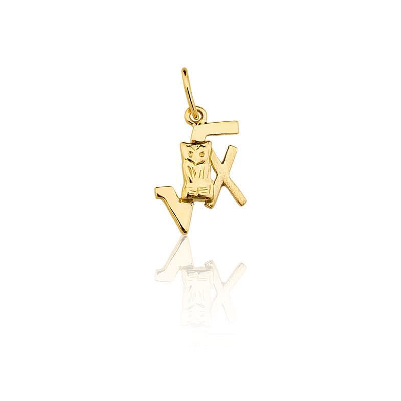 Pingente de Formatura Matemática em Ouro Maciço 10K e 18K – Modelo CT27