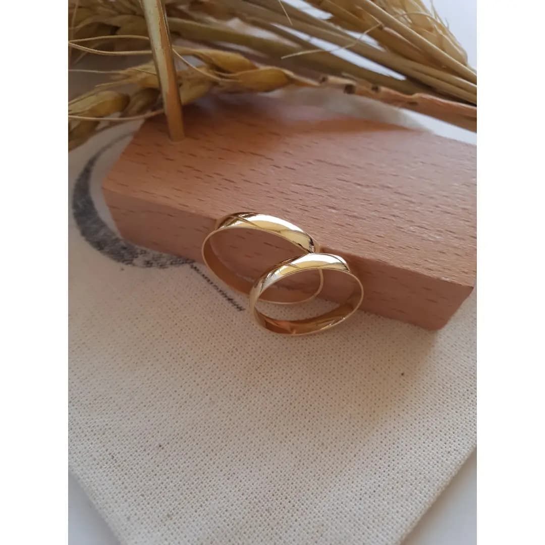 Par de Alianças 3mm em Ouro Maciço 10K e 18K – Modelo CN22 - imagem 4