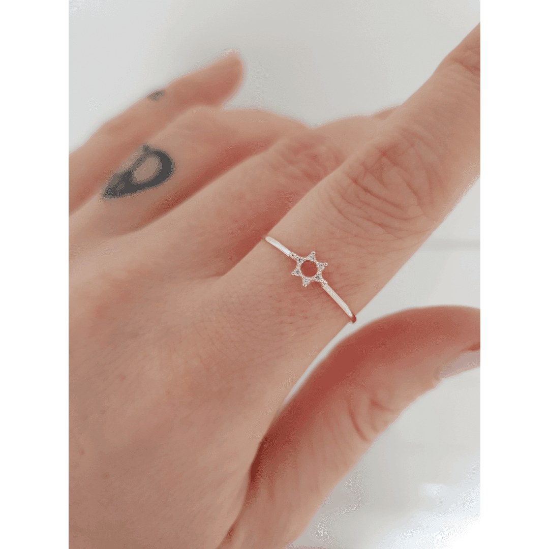 Anel Estela em Ouro Maciço 10K e 18K – Modelo CS518 - imagem 2