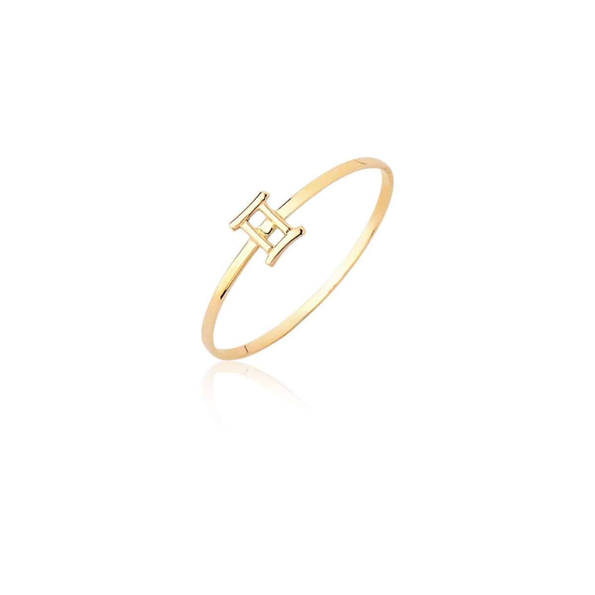 Anel Signo de Gêmeos em Ouro Maciço 10K e 18K – Modelo CS524