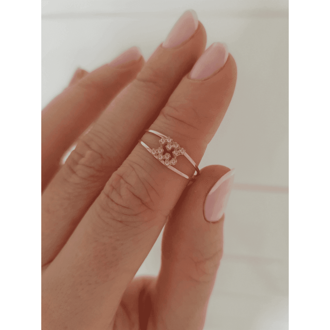 Anel Signo de Aquário em Ouro Maciço 10K e 18K – Modelo CS525 - imagem 5