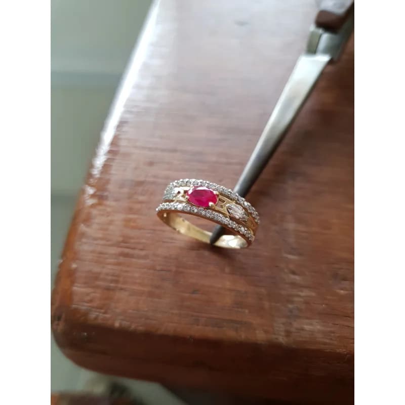 Anel de Formatura Fisioterapia em Ouro Maciço 10K e 18K – Modelo C129 - imagem 5