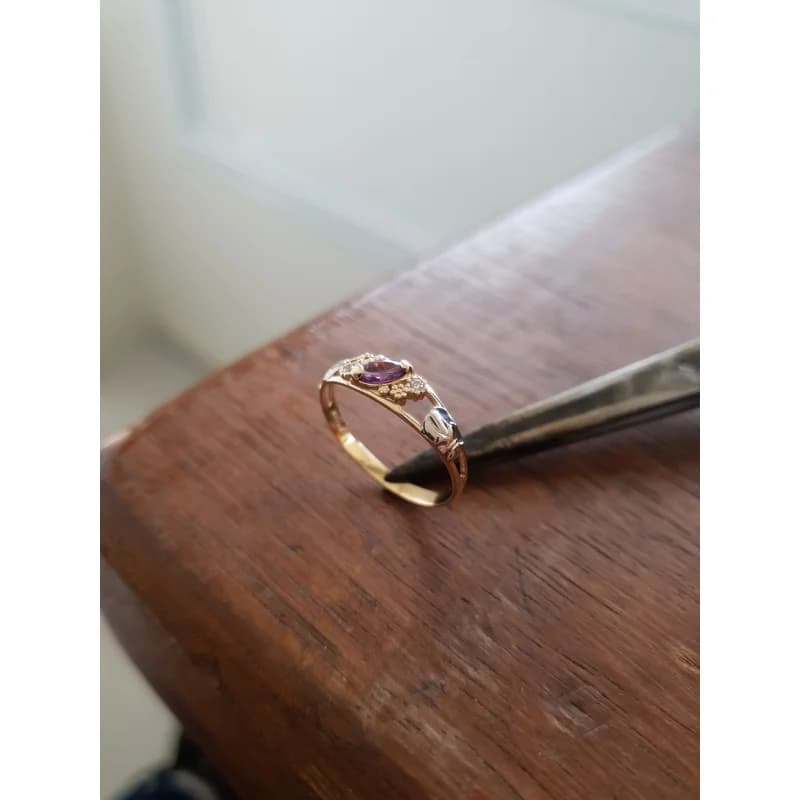 Anel de Formatura Biblioteconomia em Ouro Maciço 10K e 18K – Modelo C151 - imagem 5