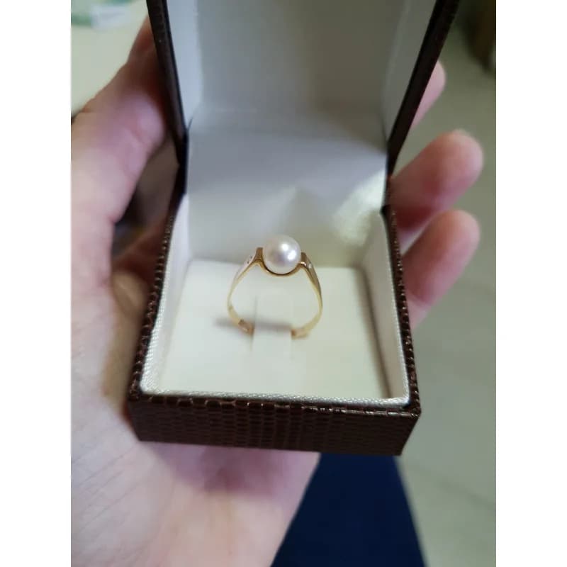 Anel de Pérola em Ouro Maciço 10K e 18K – Modelo AC01 - imagem 11