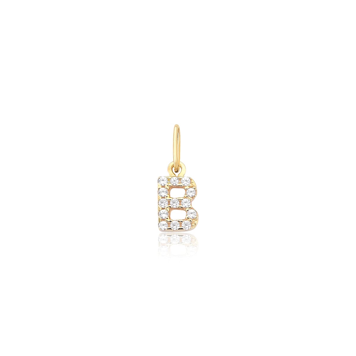 Pingente Letra B em Ouro Maciço 10K e 18K – Modelo P700