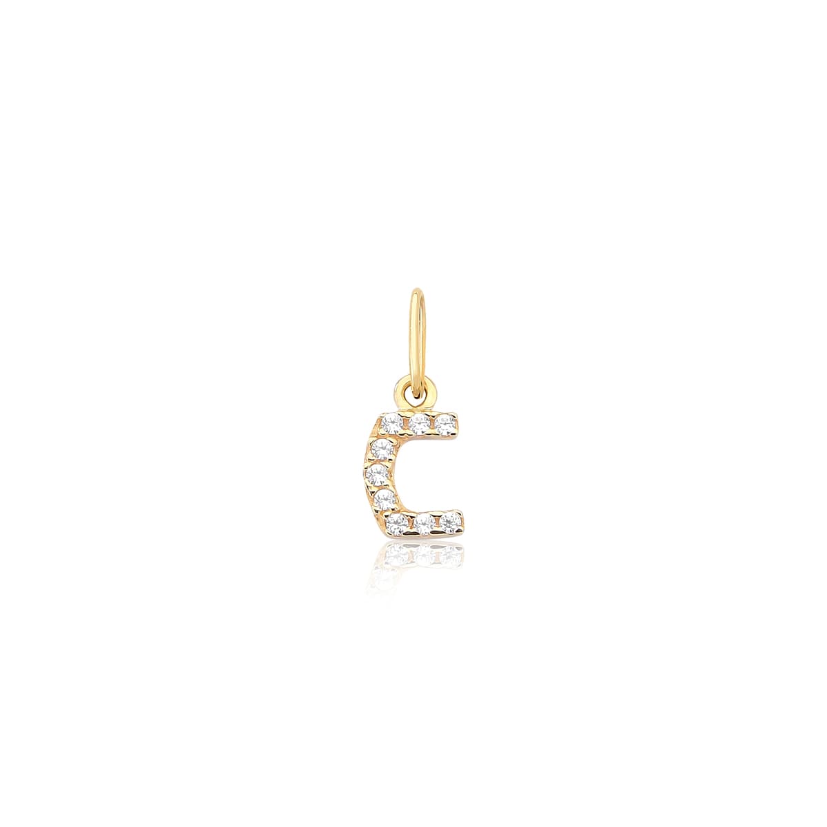 Pingente Letra C em Ouro Maciço 10K e 18K – Modelo P700