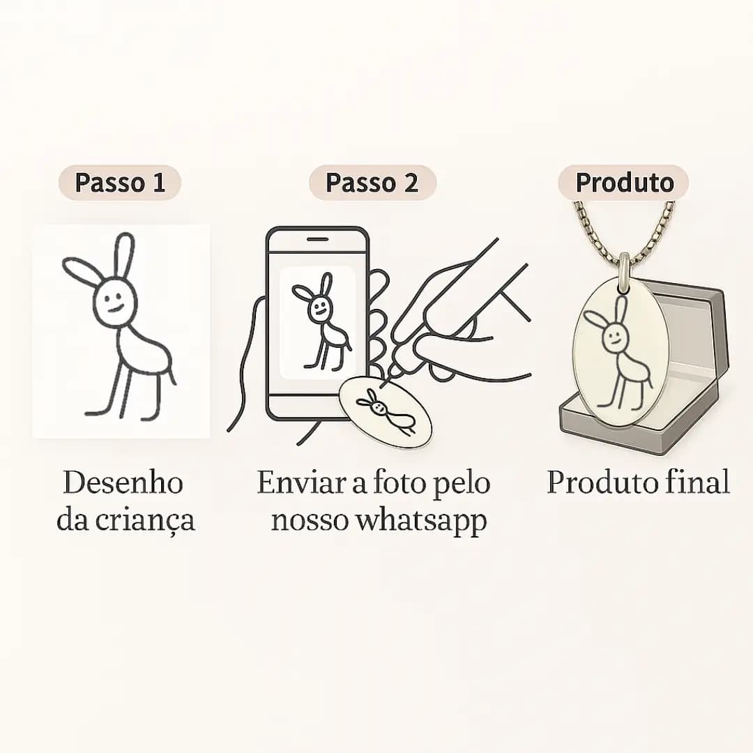 Pingente Personalizado em Prata 950 - imagem 2