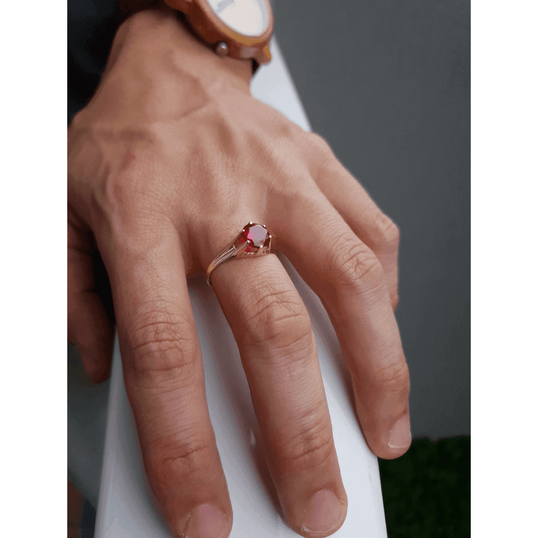 Anel Masculino Pé Cabra em Ouro Maciço 10K e 18K – Modelo C501 pe de cabra img