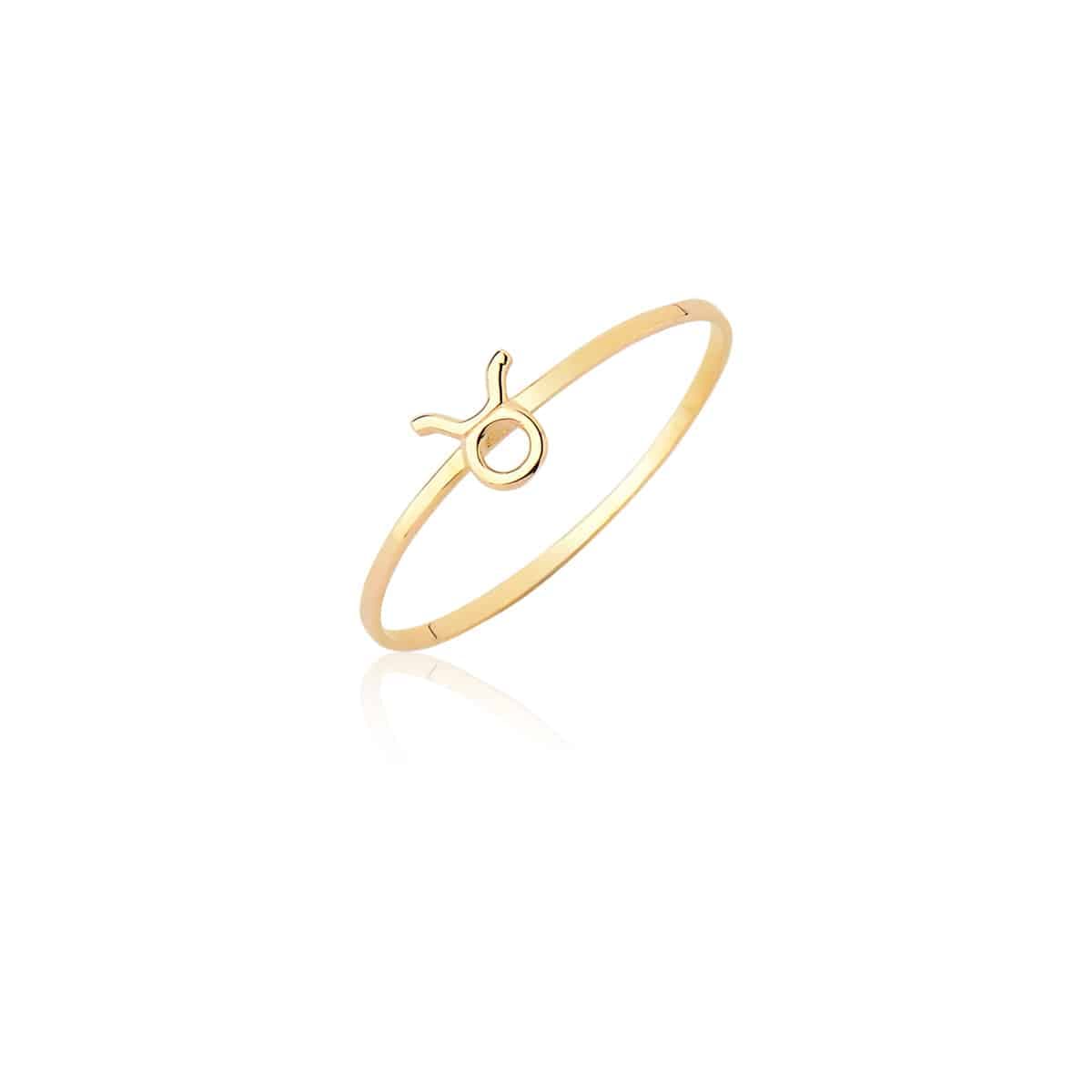 Anel Signo de Touro em Ouro Maciço 10K e 18K – Modelo CS524