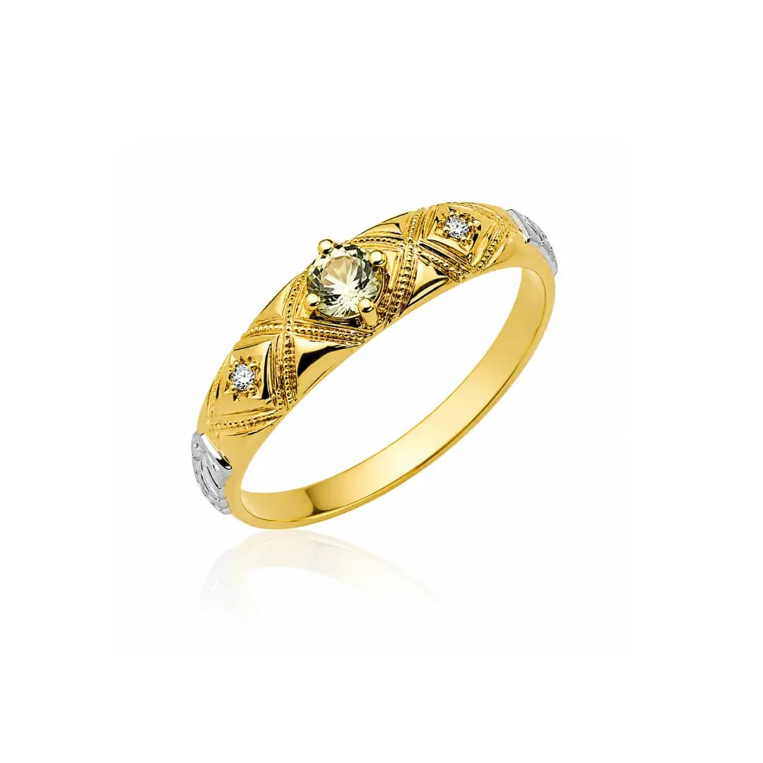 Anel de Formatura Enfermagem em Ouro Maciço 10K e 18K – Modelo C45