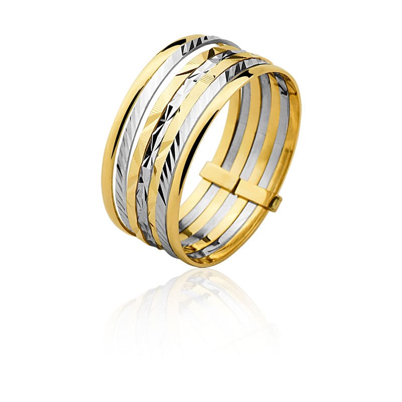 Anel 7 Elos em Ouro Maciço 10K e 18K – Modelo CL73