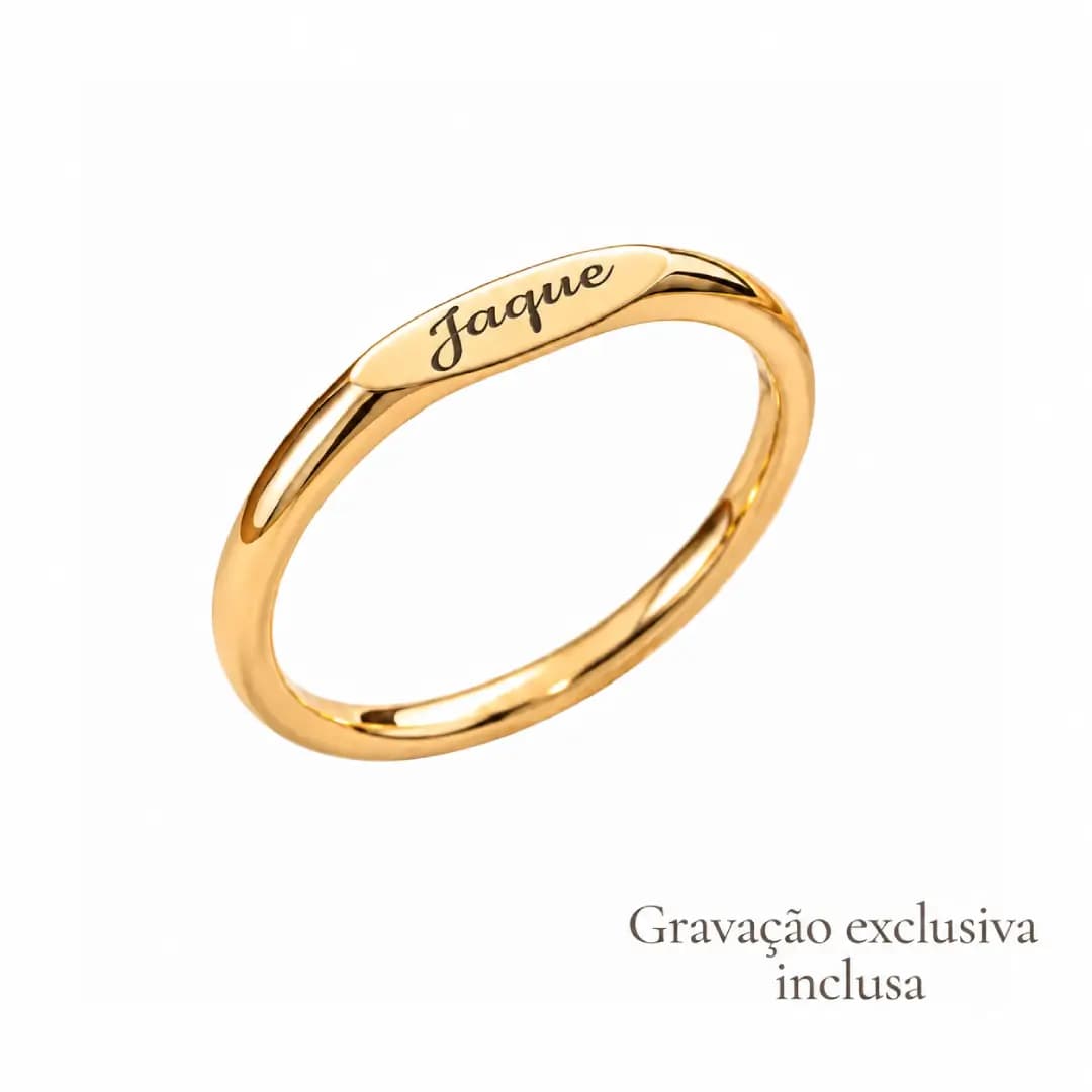 Aliança Personalizada com Gravação exclusiva em Ouro 10K ou 18K