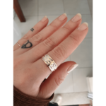 Anel 7 elos Ouro maciço CL73 (8,5mm) - Imagem 2